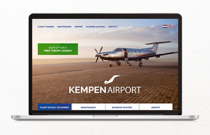 website ontwerp vliegveld kempen airport