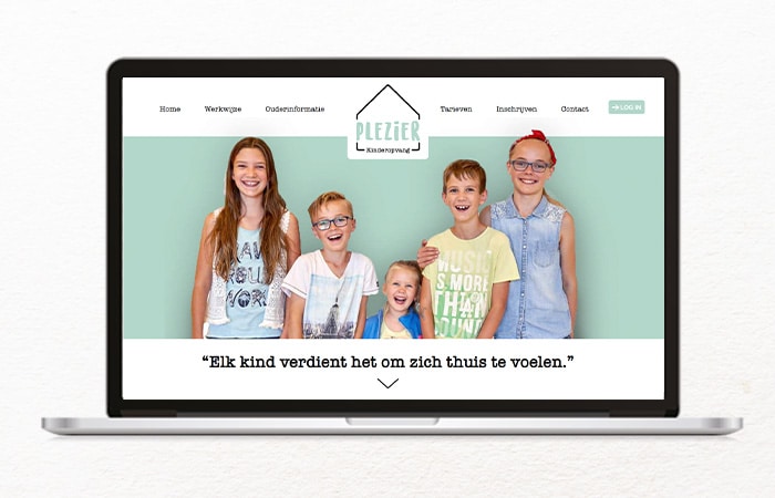 website ontwerp kinderopvang bos Plezier Houten